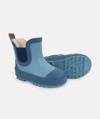 Thumbnail for Short Rain Boot - Cornflower/ Bark Mix