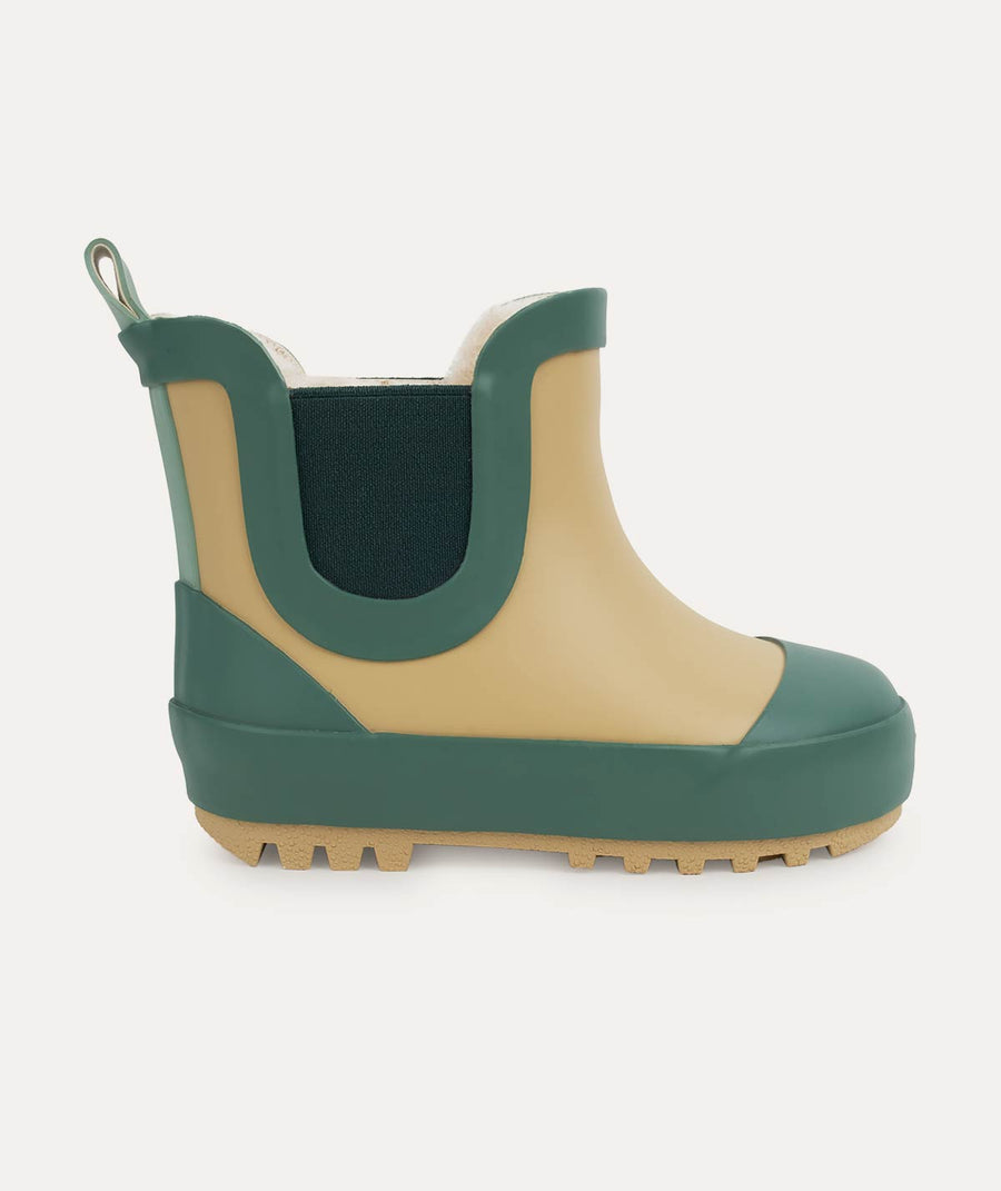 Short Rain Boot - Camel/ Juniper Mix