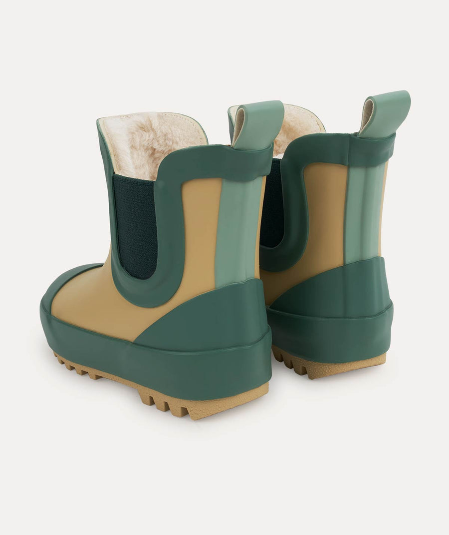 Short Rain Boot - Camel/ Juniper Mix