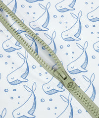 Thumbnail for 3/4 Sleeve Sunsuit -  Bubbles Whale Print