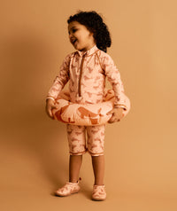 Thumbnail for 3/4 Sleeve Sunsuit -  Whale Print