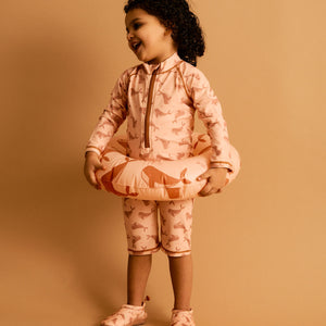 3/4 Sleeve Sunsuit -  Whale Print