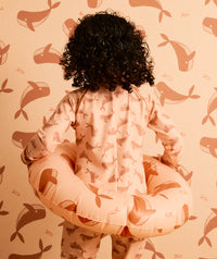 Thumbnail for 3/4 Sleeve Sunsuit -  Whale Print