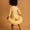 3/4 Sleeve Seersucker Sunsuit -  Yellow Seersucker