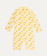Thumbnail for 3/4 Sleeve Sunsuit -  Sunshine Print