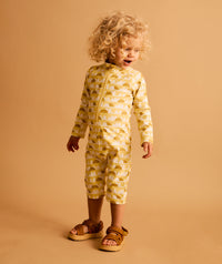 Thumbnail for 3/4 Sleeve Sunsuit -  Sunshine Print