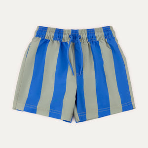 Recycled Swim Shorts -  Blue Stripe