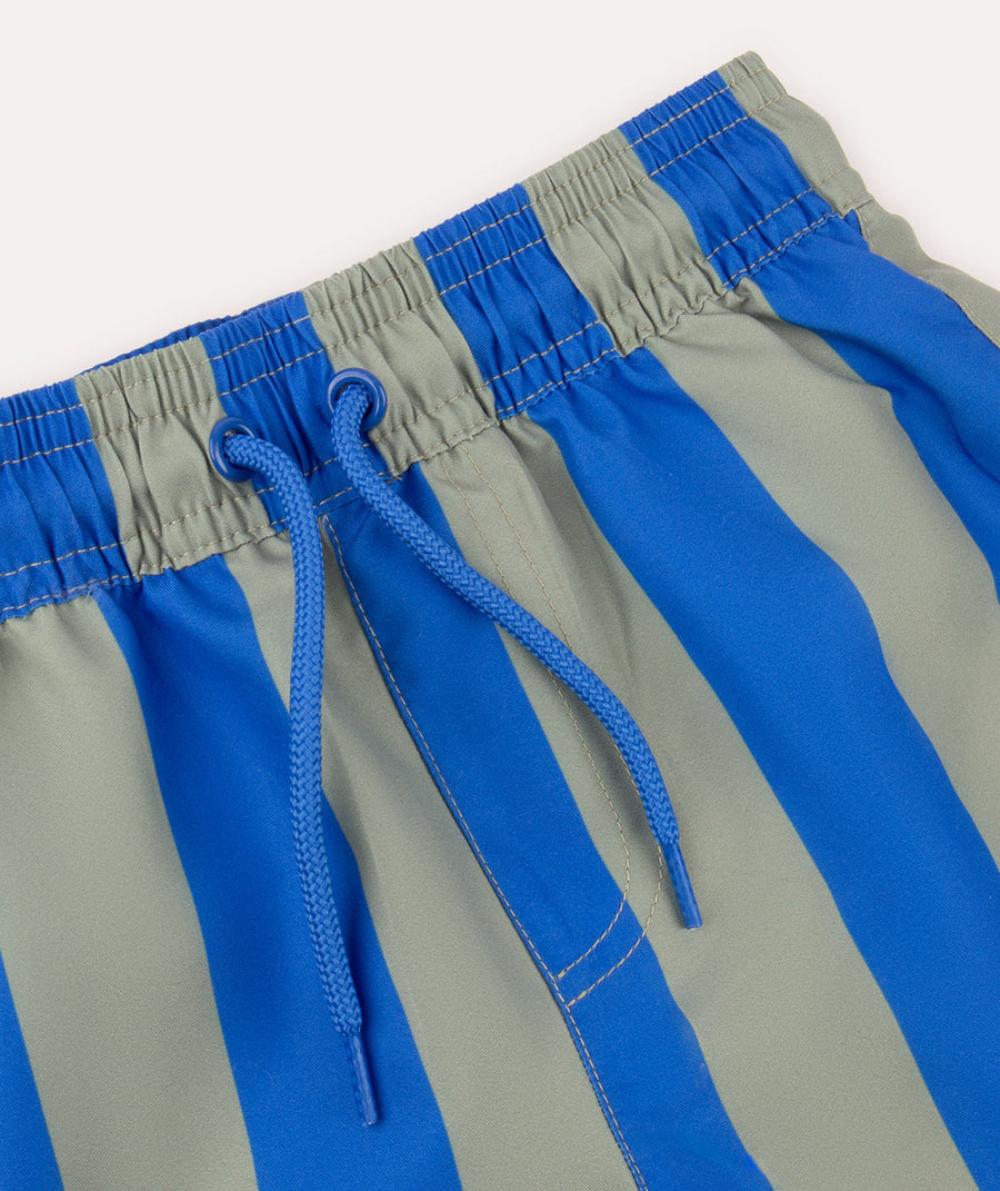 Recycled Swim Shorts -  Blue Stripe
