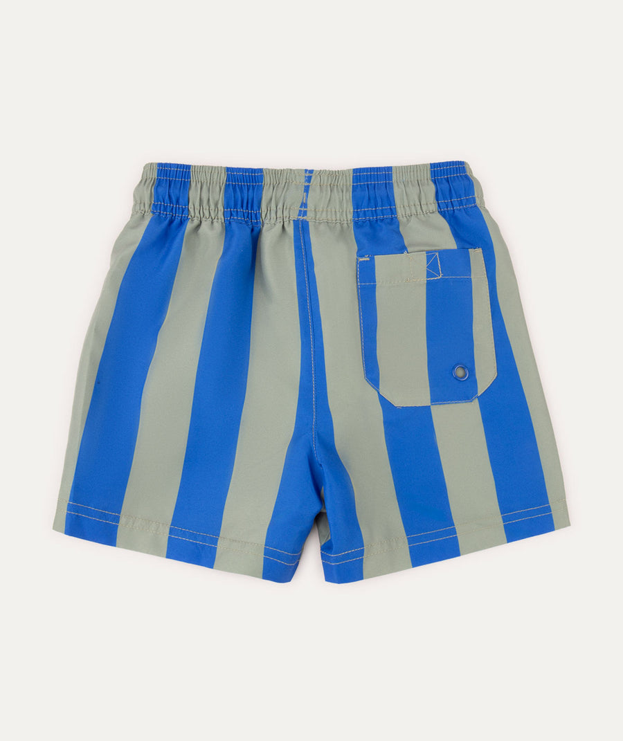 Recycled Swim Shorts -  Blue Stripe