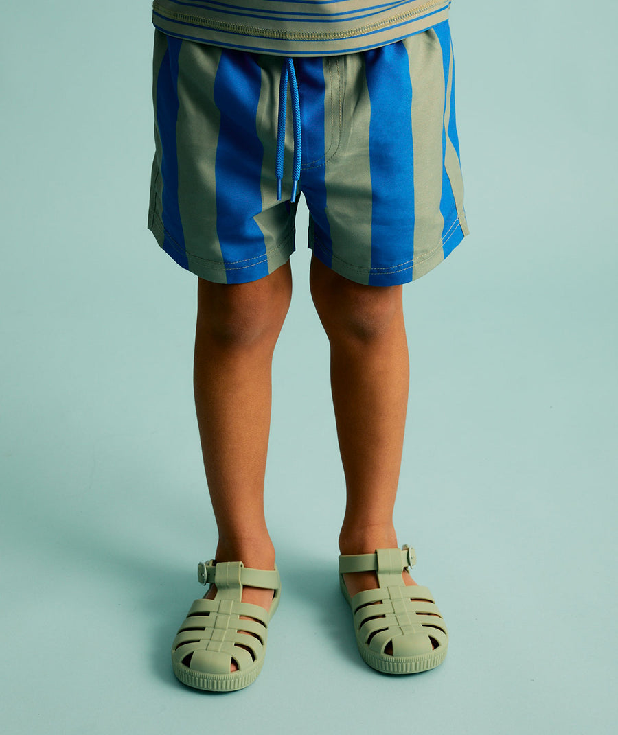 Recycled Swim Shorts -  Blue Stripe