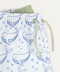 Thumbnail for Recycled Swim Shorts -  Bubbles Whale Print