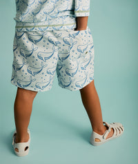 Thumbnail for Recycled Swim Shorts -  Bubbles Whale Print