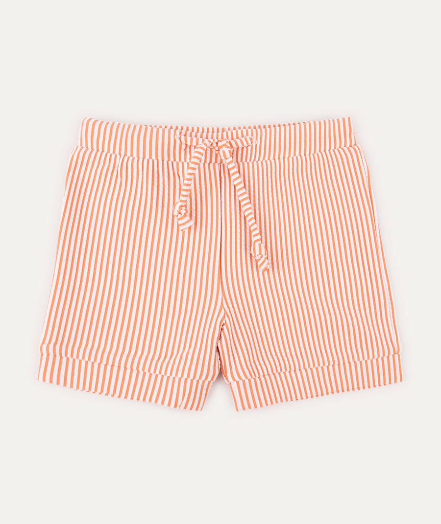 Seersucker Trunk -  Coral Seersucker