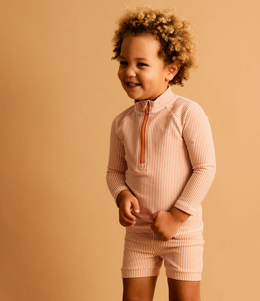 Seersucker Trunk -  Coral Seersucker