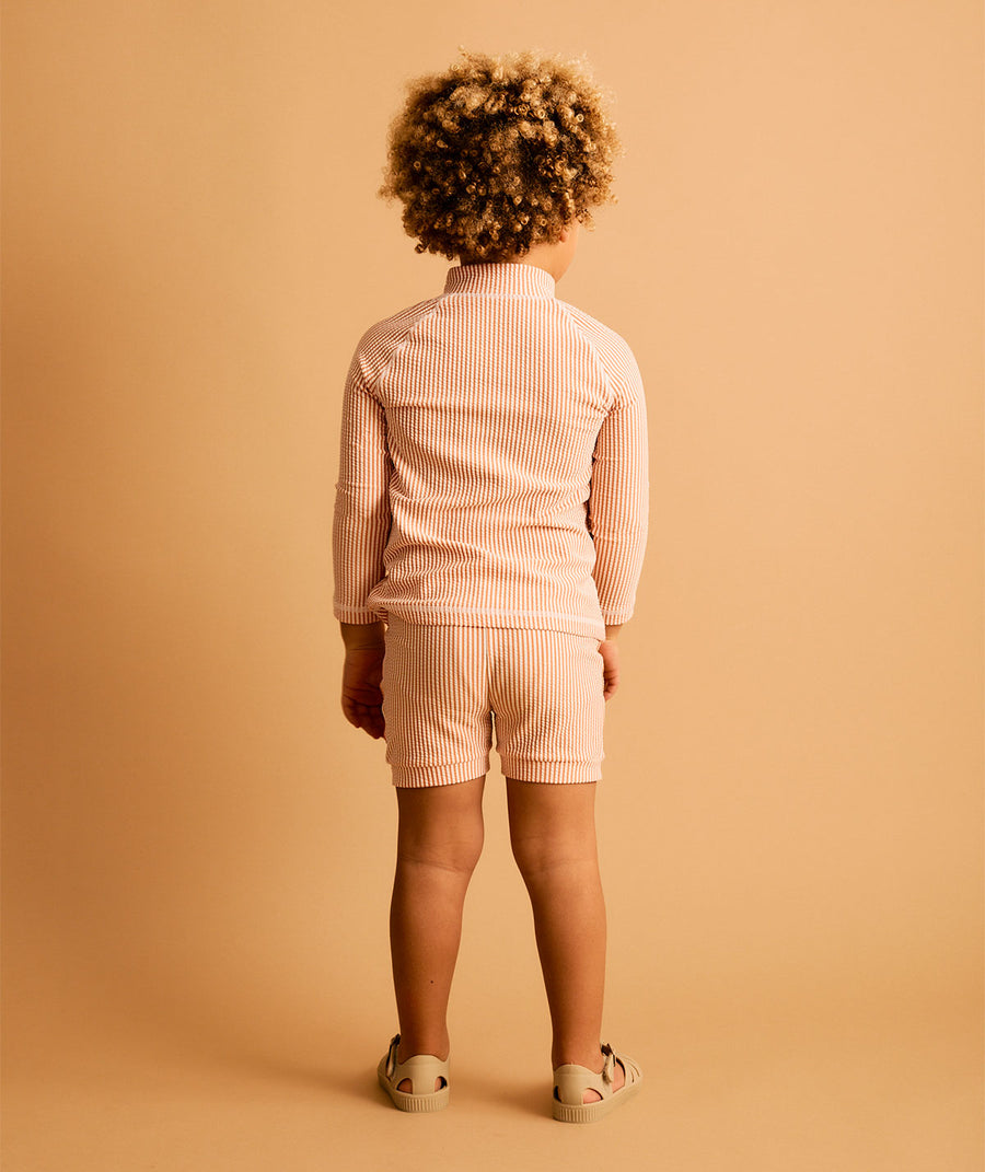 Seersucker Trunk -  Coral Seersucker