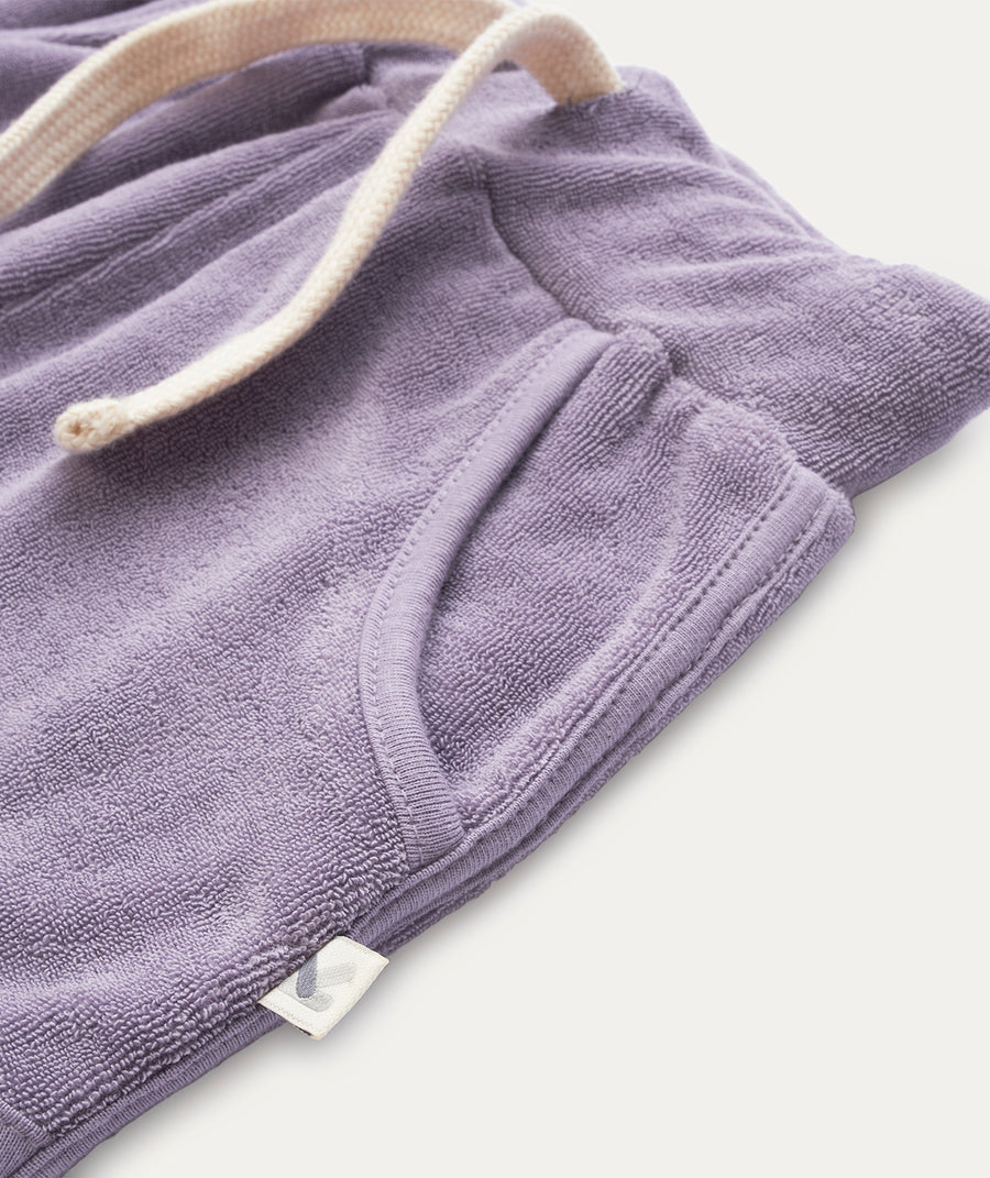 Towelling Short - Lavender Grey