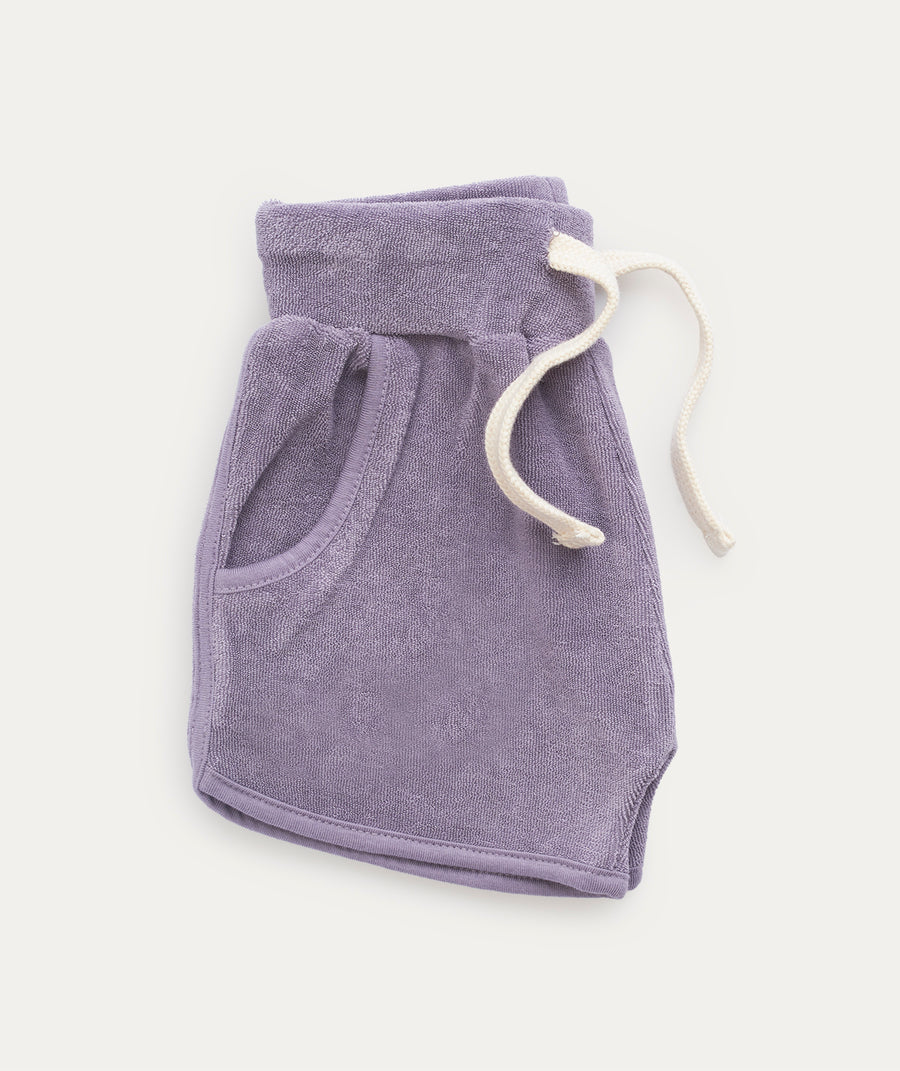 Towelling Short - Lavender Grey