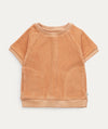 Towelling Short Sleeve Sweatshirt - Biscuit