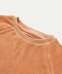 Thumbnail for Towelling Short Sleeve Sweatshirt - Biscuit