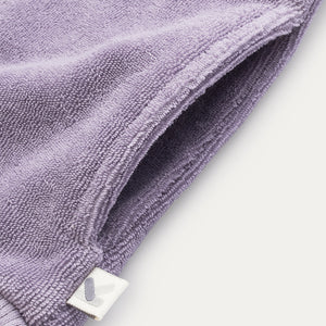 Towelling Short Sleeve Sweatshirt - Lavender Grey