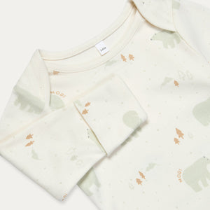 Polar Bear Print Long Sleeve Bodysuit - Polar Bear Print