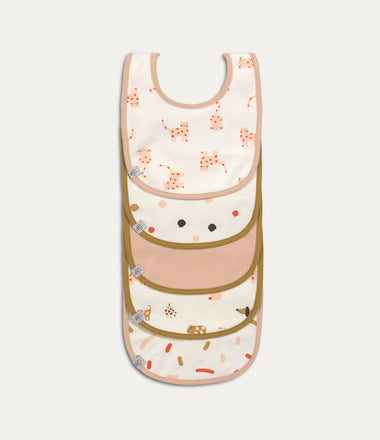 5 Pack Value Pack Bibs - Pink