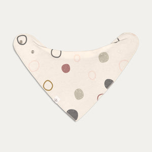 Interlock Bandana cowl neck - Circles offwhite/Striped grey/anthracite