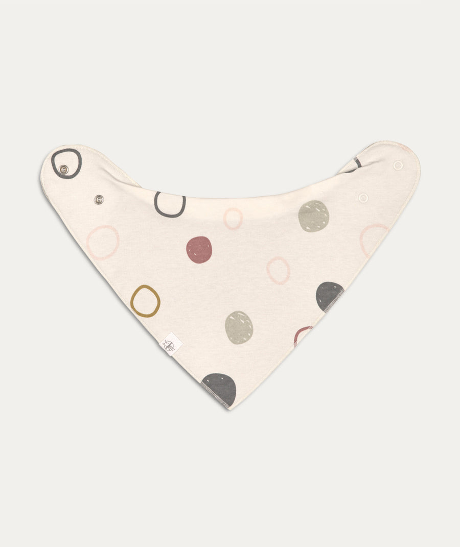 Interlock Bandana cowl neck - Circles offwhite/Striped grey/anthracite