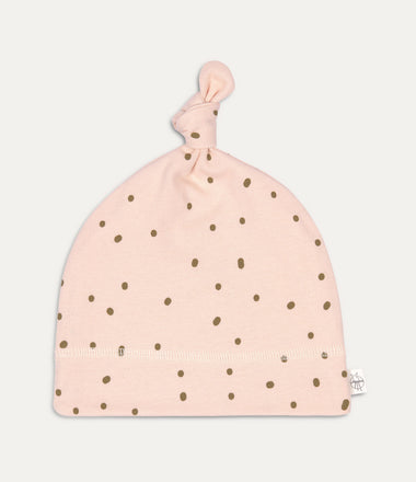 Interlock Beanie - Dots Powder Pink