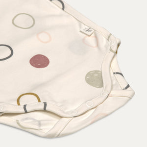 Long Sleeve Bodysuit - Circles Off-white