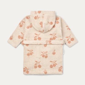 Lilana Yarn Dyed Bathrobe - Peach / Sea Shell