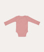 Bodysuit Wrap Long Sleeves Rib - Vintage Pink