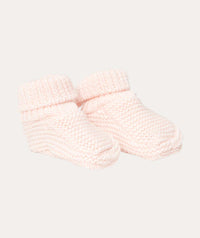 Thumbnail for Knitted Baby Booties - Pink