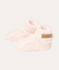 Thumbnail for Knitted Baby Booties - Pink
