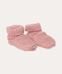 Thumbnail for Knitted Baby Booties - Vintage Pink