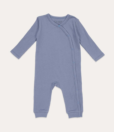 One Piece Wrap Suit Rib - Blue