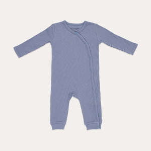 One Piece Wrap Suit Rib - Blue
