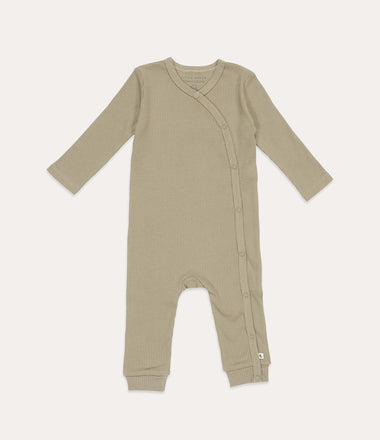 One Piece Wrap Suit Rib - Olive