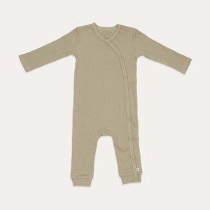 One Piece Wrap Suit Rib - Olive