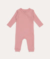One Piece Wrap Suit Rib - Vintage Pink