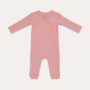 One Piece Wrap Suit Rib - Vintage Pink