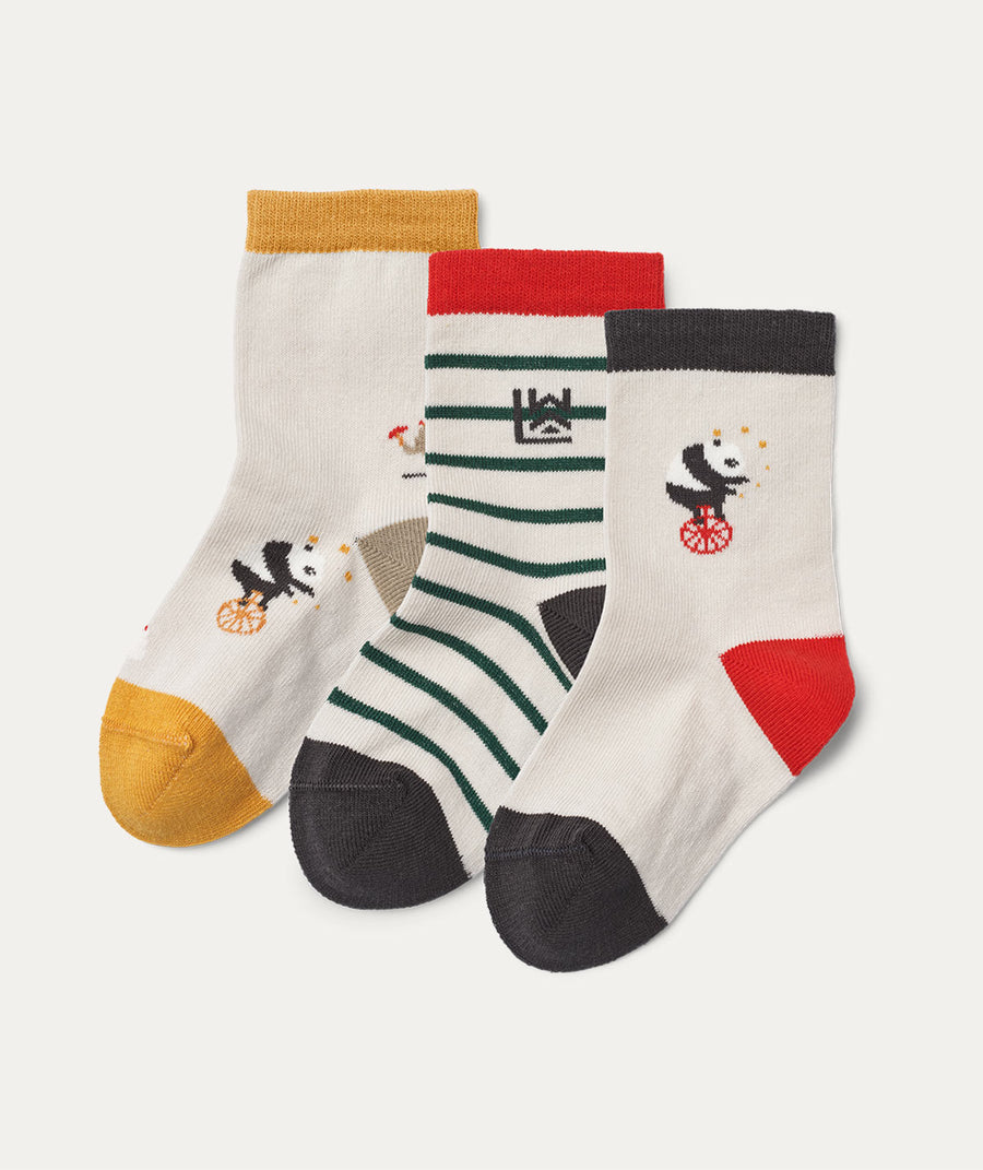 3 Pack Silas Socks - Circus / Sandy Mix