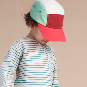 Colour Block Cap - Red
