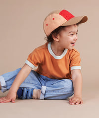 Thumbnail for Colour Block Cap - Orange