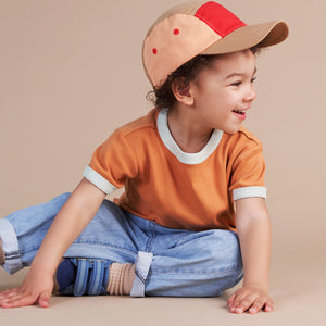 Colour Block Cap - Orange