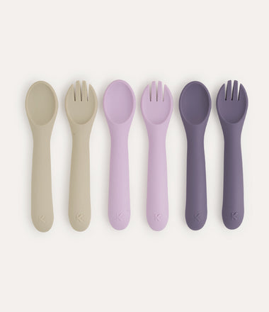 6 Pack Spoons & Forks - Lilac Mix