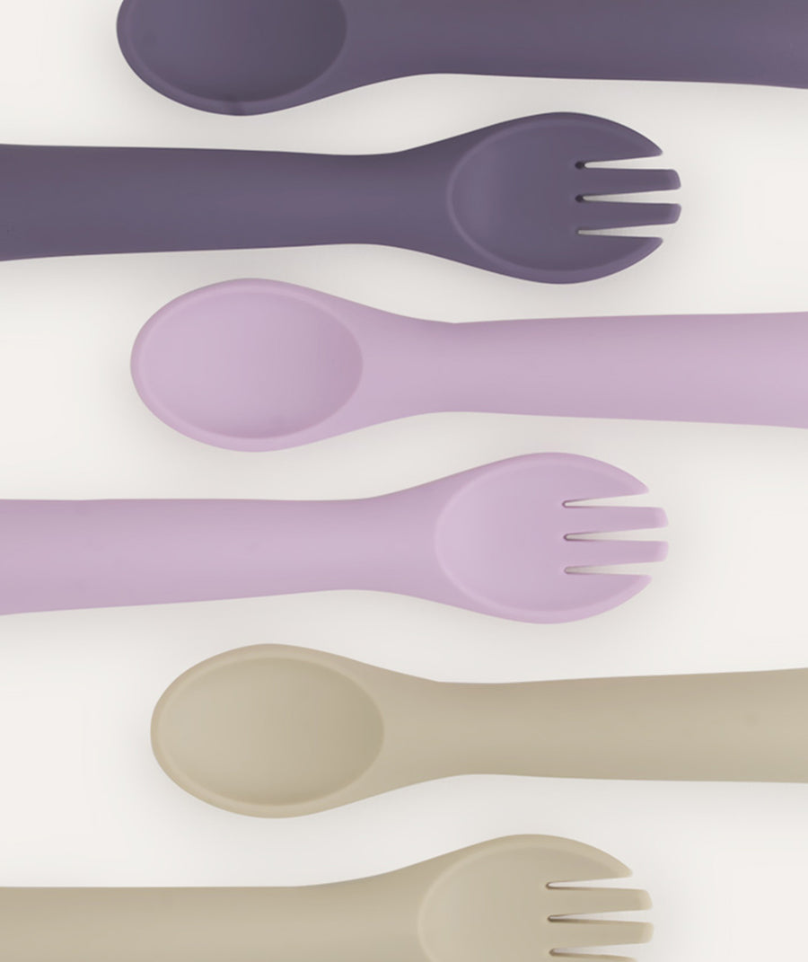 6 Pack Spoons & Forks - Lilac Mix