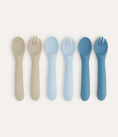 6 Pack Spoons & Forks - Ocean Mix