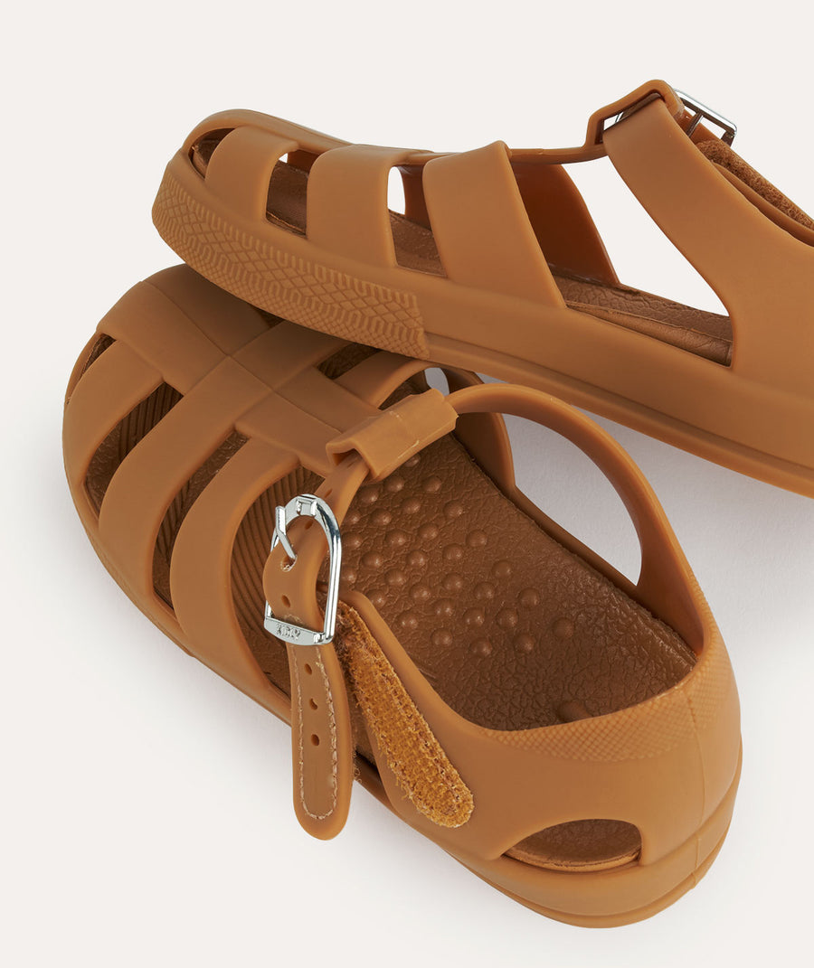 Jelly Sandal: Tan