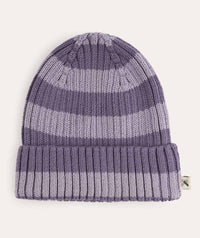 Thumbnail for Organic Cotton Beanie - Lavender Stripe